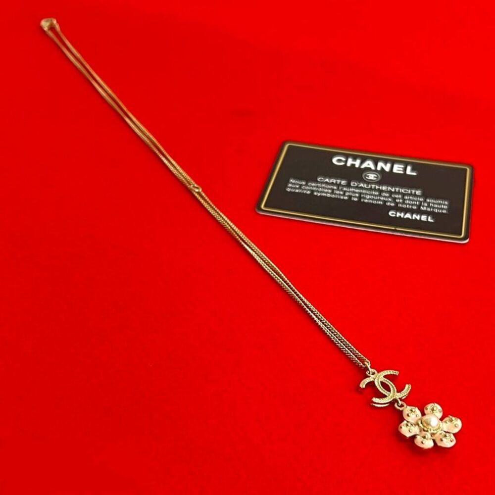 Chanel Coco Mark Flower Motif Necklace